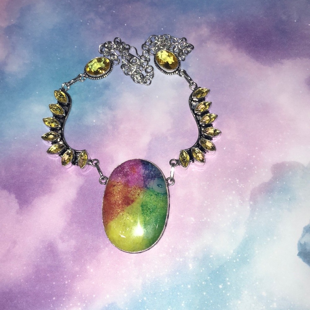 Rainbow Solar Quartz Necklace